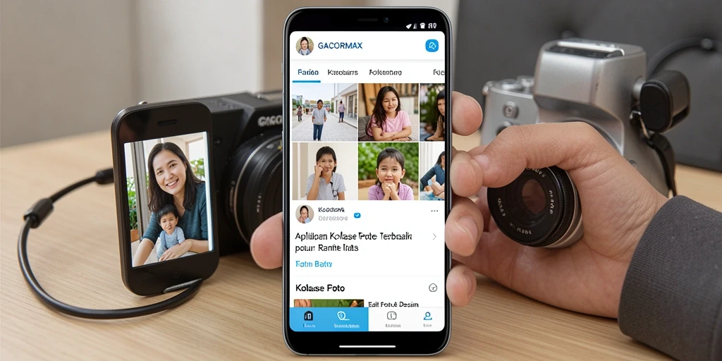 Tampilan antarmuka GACORMAX dengan pilihan kolase foto yang menarik.