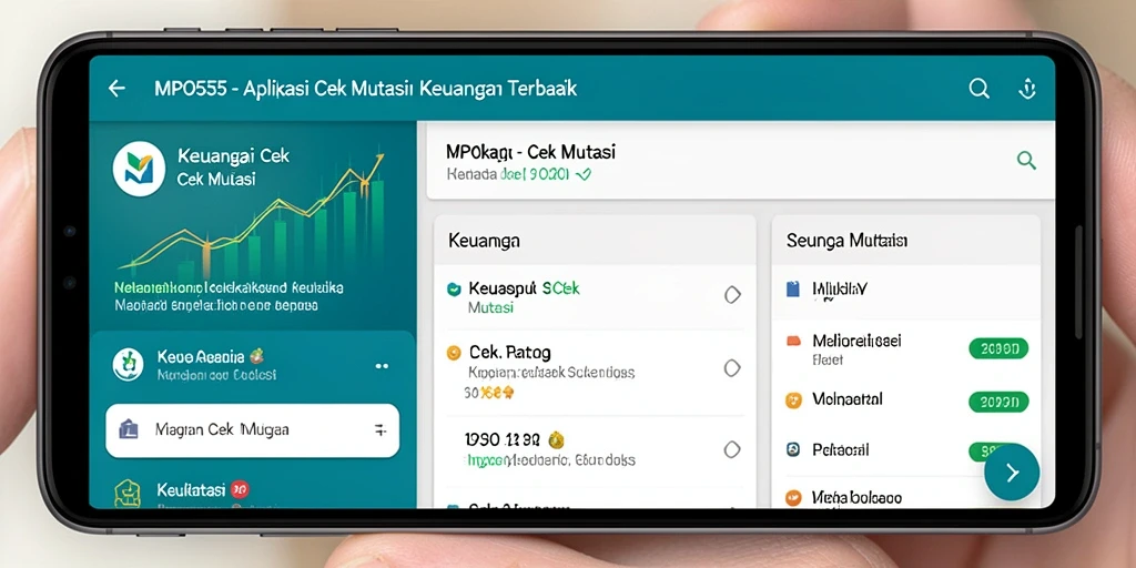 Antarmuka MPO555 menampilkan informasi mutasi keuangan secara jelas dan ringkas.