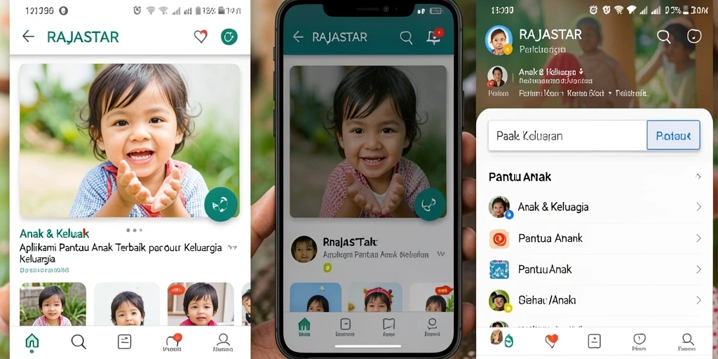 Tampilan antarmuka user-friendly aplikasi Pantau Anak RAJASTAR.