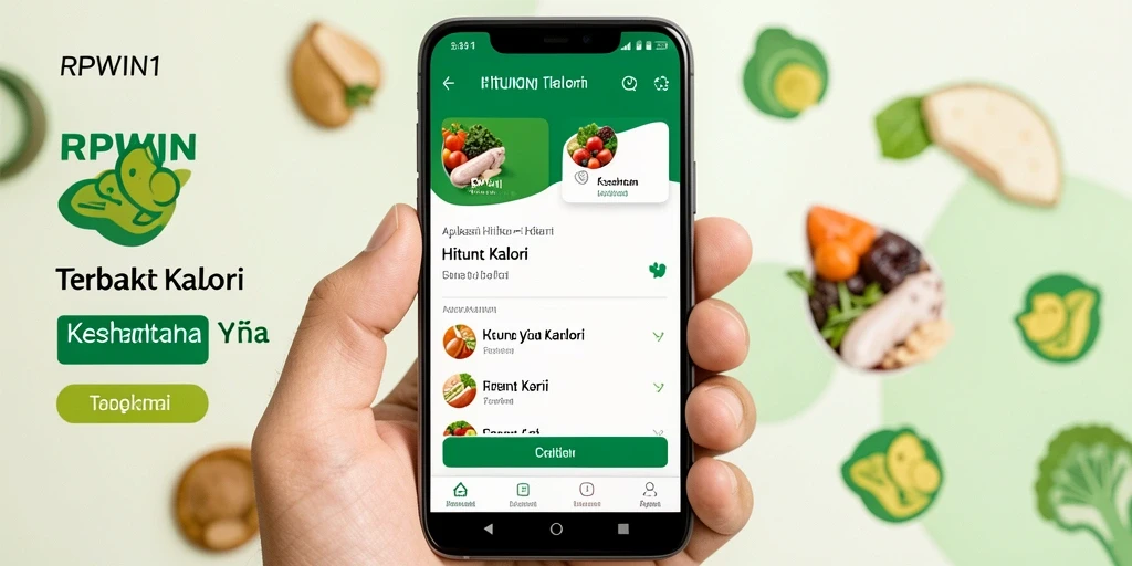 Antarmuka utama aplikasi RPWIN1 menampilkan fitur hitung kalori yang intuitif.